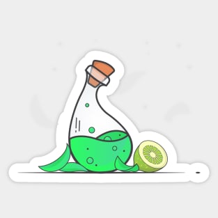Bottle with fruits Sticker